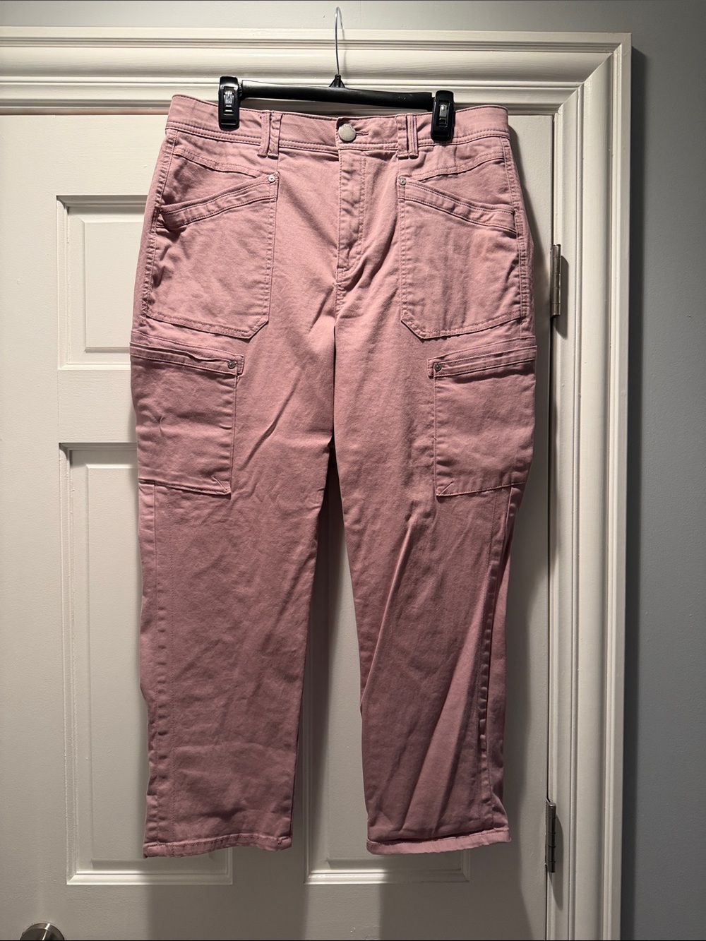 Democracy Dusty Rose Straight-Leg Utility Jeans